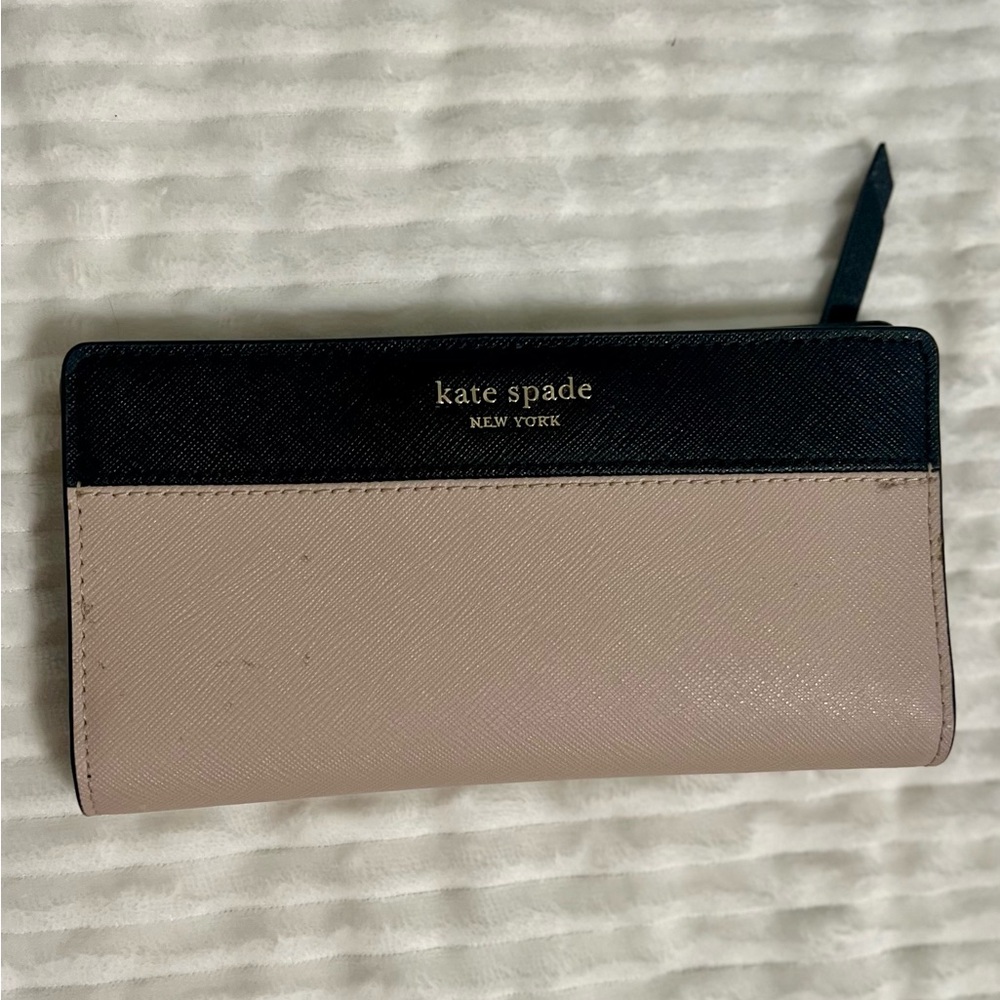 Kate Spade Black and Tan Women's Wallet